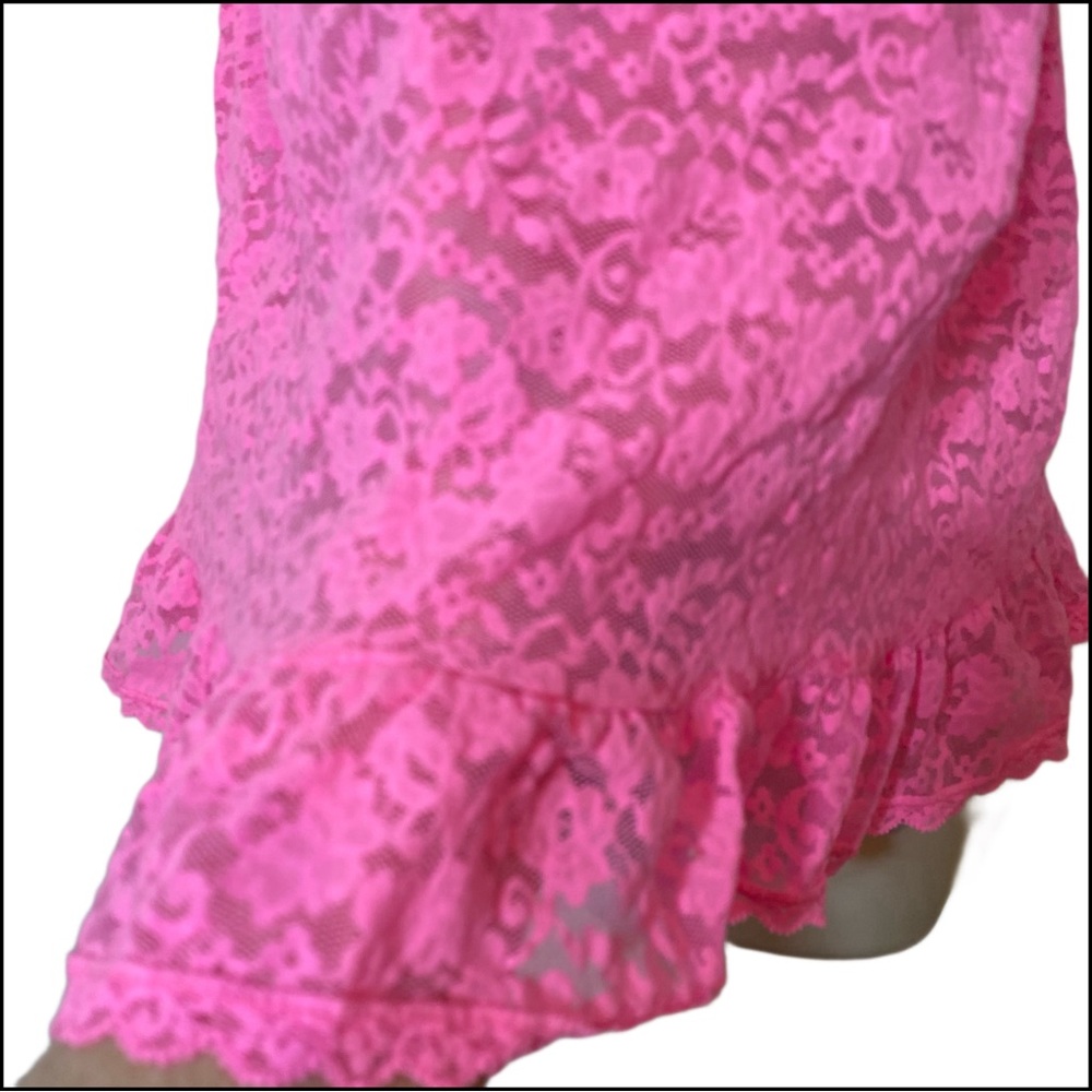 VICTORIA SECRET Pink Lace Bustier Babydoll 34D Lingerie Intimates - Picture 4 of 8